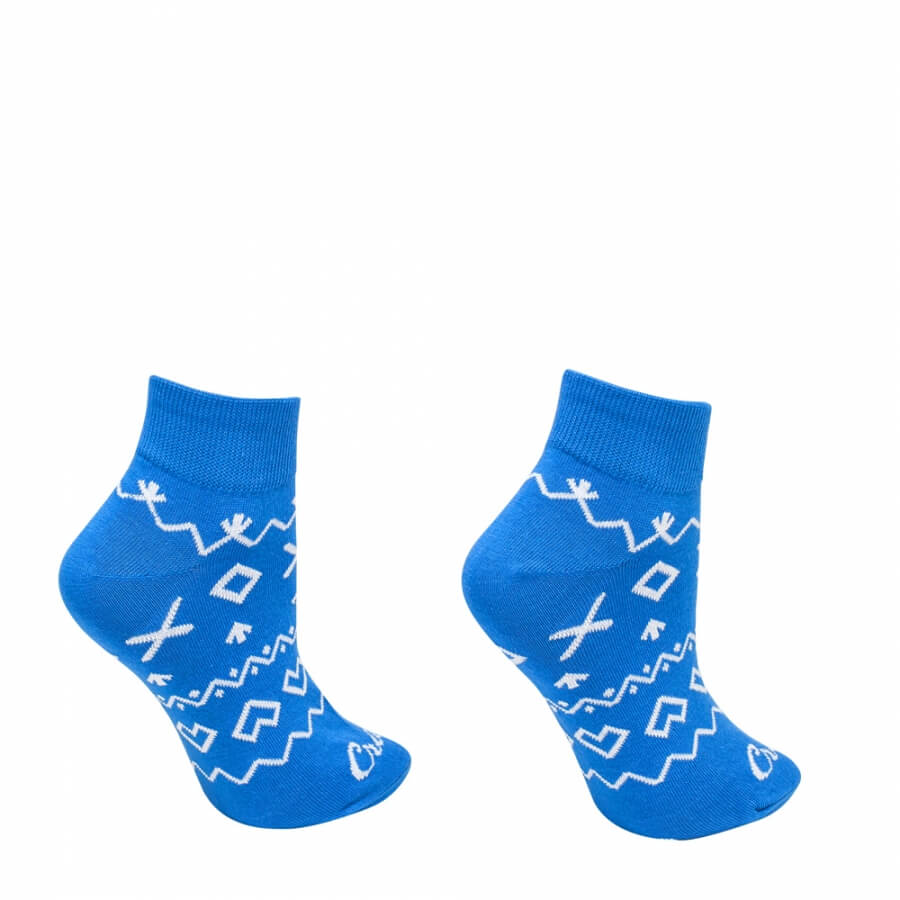 Ponožky Čičmany krátke modré